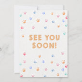 Samoyed Hond Pawty Puppy Verjaardag Roze Kaart (Achterkant)