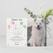 Samoyed Hond Puppy Dog Verjaardag Dank u kaart (Staand voorkant)