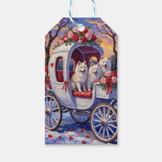 Samoyed hond Valentijnsdag  Cadeaulabel (Voorkant)