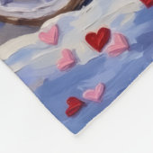 Samoyed hond Valentijnsdag Fleece Deken (Hoek)