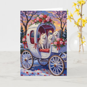 Samoyed Hond Valentijnsdag  Kaart