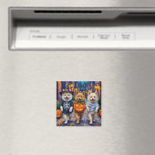 Samoyed Honden Trick-or-Treating Halloween Kostuum Magneet (Insitu (Vaatwasser))