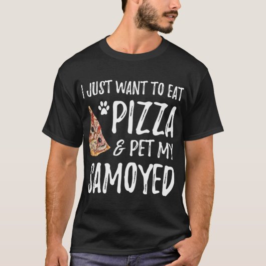Samoyed Hondenliefhebber Pizza Grappig Hond Mam Gi T-shirt (Voorkant)