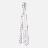 Samoyed Hondenras Geo Silhouette Pastel Stropdas (Achterkant)