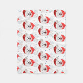 Samoyed Hondenras Kerststerren Fleece Deken (Voorkant)