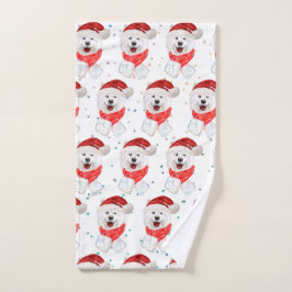 Samoyed Hondenras Kerststerren Handdoek