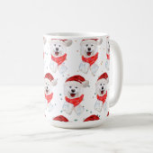 Samoyed Hondenras Kerststerren Koffiemok (Voorkant rechts)