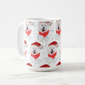 Samoyed Hondenras Kerststerren Koffiemok (Voorkant links)