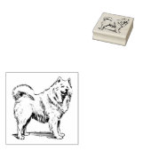 Samoyed Hondenras Rubberstempel (Gestempeld)