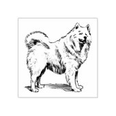 Samoyed Hondenras Rubberstempel (Afrduk)