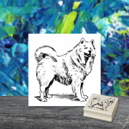 Samoyed Hondenras Rubberstempel