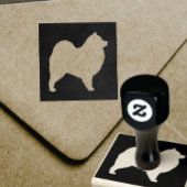 Samoyed Hondenras Silhouette Rubberstempel