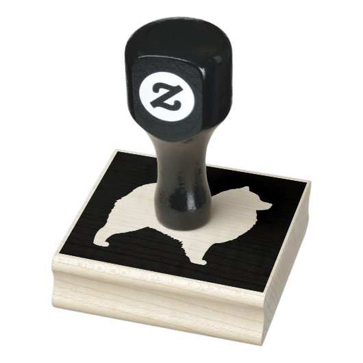Samoyed Hondenras Silhouette Rubberstempel (Stempel)