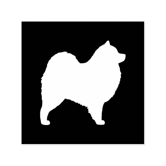 Samoyed Hondenras Silhouette Zelfinktende Stempel (Design)