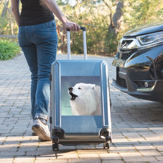 Samoyed Howl; Eigen vinylsticker XL Sticker (Koffer Insitu)
