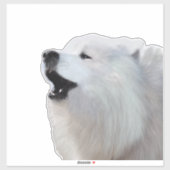 Samoyed Howl; Eigen vinylsticker XL Sticker (Vel)