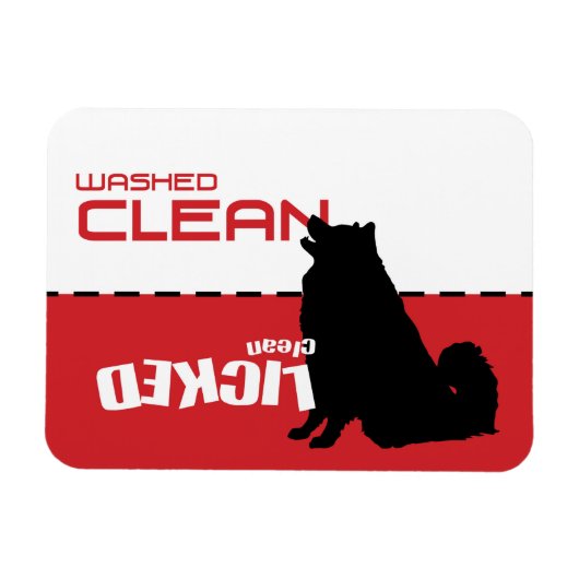 Samoyed Husky Dog Dishwasher Magnet - Gematureerd  Magneet (Horizontaal)