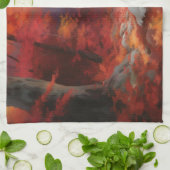 Samoyed in Autumn Leaves Herfst Inspire Theedoek (Gevouwen)