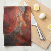 Samoyed in Autumn Leaves Herfst Inspire Theedoek (Quarter Fold)