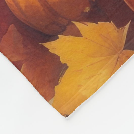 Samoyed in Autumn verlaat Thanksgiving kunst Fleece Deken (Hoek)