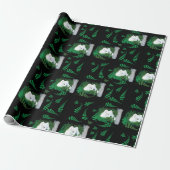Samoyed in een tuin; Gift-Wrap Cadeaupapier (Uitgerold)