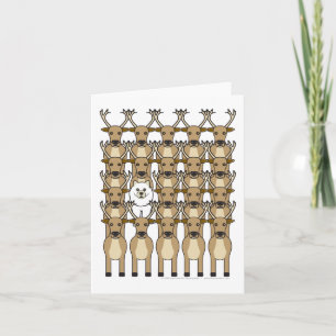 Samoyed in het Rendier Feestdagen Kaart