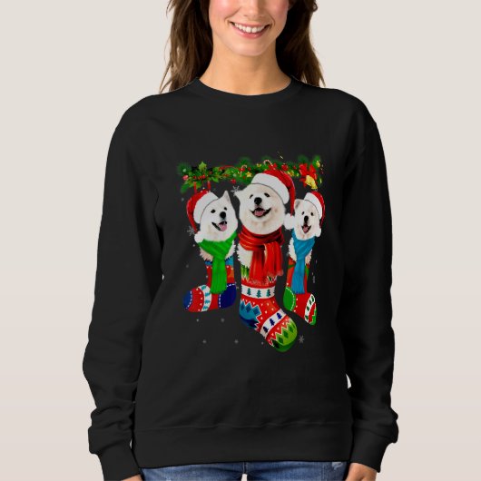 Samoyed in kerstsokken Swea Trui (Voorkant)