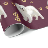 Samoyed Jubileum Pattern (Fabric wordt apart verko Cadeaupapier (Rol Hoek)