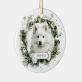 Samoyed keramische cirkel Ornament (Rechts)