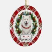 Samoyed keramische cirkel Ornament (Rechts)