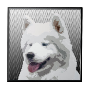 Samoyed keramische tegel tegeltje