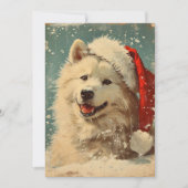 Samoyed kerst feestdagenkaart (Voorkant)