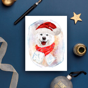 Samoyed kerstcadeaus voor honden feestdagenkaart