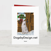 Samoyed kerstcadeautjes feestdagen kaart (Achterkant)