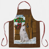 Samoyed kerstcadeautjes schort (Voorkant)