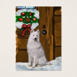 Samoyed kerstcadeautjes visitekaartjes