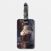 Samoyed Kerstfeest Seizoen Bagagelabel (Achterkant verticaal)