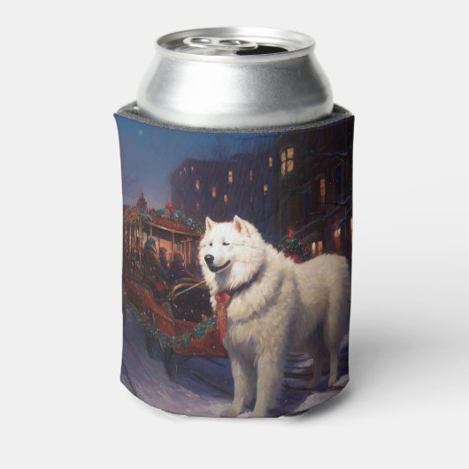 Samoyed Kerstfeest Seizoen Blikjeskoeler (Blikje Achterkant)