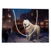 Samoyed Kerstfeest Seizoen Groot Cadeauzakje (Achterkant)