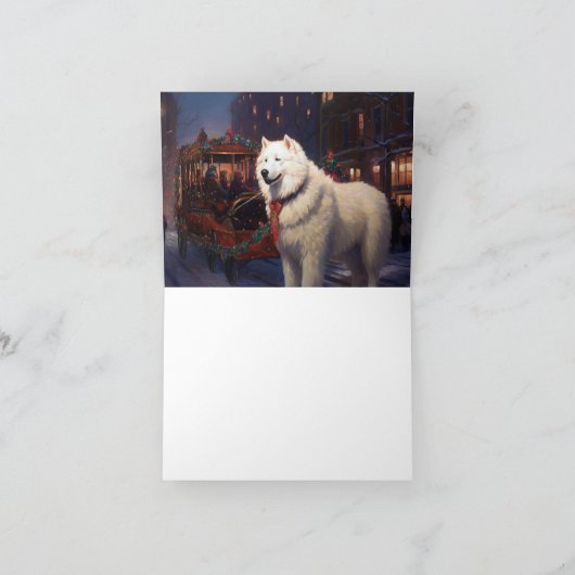 Samoyed Kerstfeest Seizoen Kaart (Binnen)