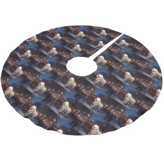 Samoyed Kerstfeest Seizoen Kerstboom Rok (Gekanteld)