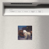 Samoyed Kerstfeest Seizoen Magneet (Insitu (Vaatwasser))