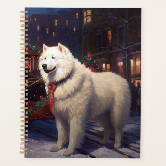 Samoyed Kerstfeest Seizoen Planner (Voorkant)