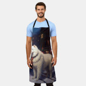 Samoyed Kerstfeest Seizoen Schort (Gedragen)