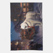 Samoyed Kerstfeest Seizoen Theedoek (Verticaal)