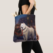Samoyed Kerstfeest Seizoen Tote Bag (Dichtbij)