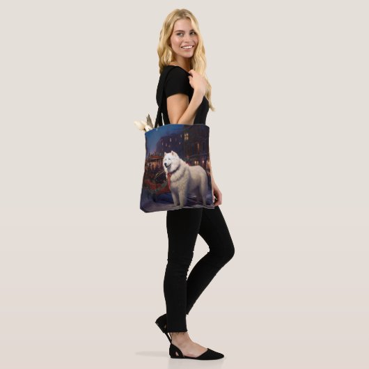 Samoyed Kerstfeest Seizoen Tote Bag (Op model)
