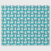 Samoyed kerstinpakpapier cadeaupapier (Vlak)