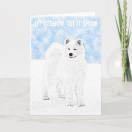 Samoyed kerstkaart feestdagen kaart
