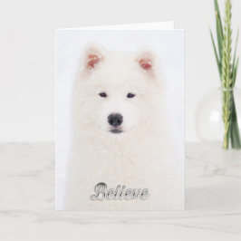 Samoyed kerstkaart feestdagen kaart